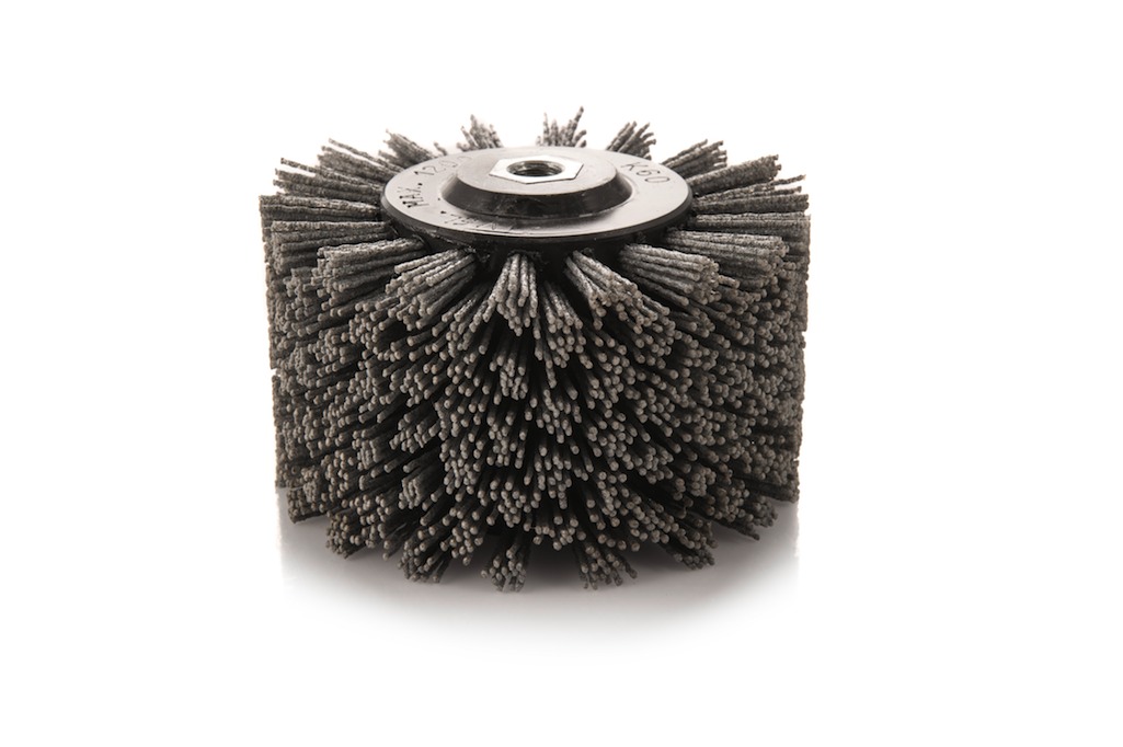 CUP BRUSH WITH DOUBLE SIDE THREAD M14 ABRASIVE FILAMENTS